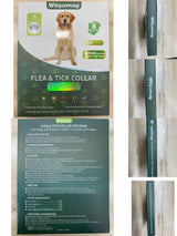 Flea and Tick Prevention for Dogs, 4 Pack Flea Collar for Dogs, Dog Flea and Tick Treatment, 32 Months Protection, Waterproof, Adjustable Collar for Dog, One Size Fits All for All Breeds, Grey