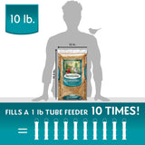 Morning Song Clean & Free Shell Free Wild Bird Food, Premium No Mess Bird Seed for Outside Feeders, 10-Pound Bag