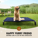 Czpalo Elevated Dog Bed, Raised Outdoor Dog Bed for Large Sized Dogs, Portable Cooling Pet Cot with Breathable & Washable Mesh, Indoor & Outdoor Pet Hammock with Skid-Resistant Feet.