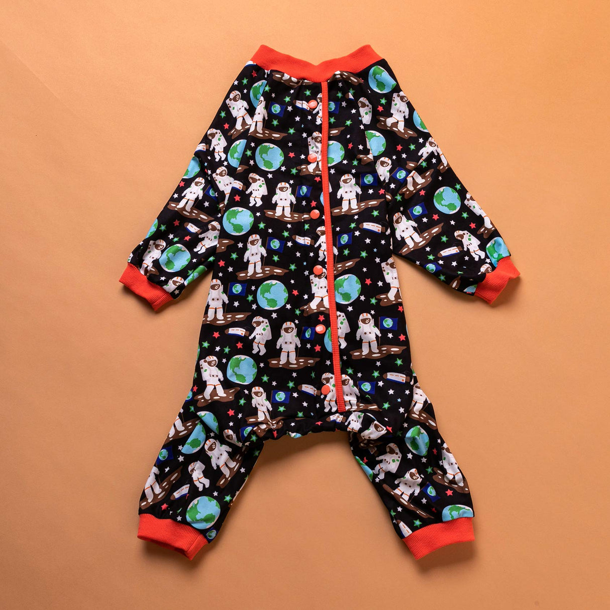 LovinPet Large Dog Shirt/Dogs Onesies/Doberman Sun Shield Shirt/Space Astronauts Black Print/Lightweight Pullover, Large Puppy PJ's/Full Coverage Doberman Pajamas /2XL