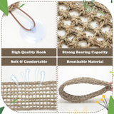Silkfly 2 Pieces Bearded Dragon Hammock Lizard Reptile Climbing Lounger Seagrass Fiber Habitat Tank Accessories Jungle Toys for Hermit Crab Gecko Snake Iguana Amphibian