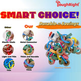 ToughRight Fatty Bagel Cascade 24Pcs Bird Toys for Parrots Durable Cardboard Chewing Shredding Foraging 1.75“ for Medium & Large Parrot Amazons Mini Macaws African Greys Cockatoos Eclectus Senegal