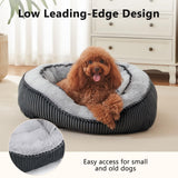 SIWA MARY Small Dog Beds for Small Dogs Washable, Rectangle Dog Bed Medium Size Dog, Orthopedic Dog Bed, Soft Calming Sleeping Puppy Bed, Durable Pet Sofa Bed with Anti-Slip Bottom, S(20"x19"x6")