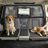 benut 57" Wide Dog Car Barrier with Window & Steel Frame, Universal Fit for Cars, Sedans,SUVs,and Trucks, Car Barrier for Escape-Proof, Vehicle Gate for Dog Travel