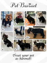 PETBARONET Dog Winter Jacket, Waterproof Full Body Dog Coat, Snow Jacket for Dogs, Snowsuit, Winter Coat - Perfect for Cold Weather, Ideal for Small Medium Dogs (Black, Large)