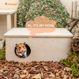 Niteangel Birch Chamber-Maze Hamster Hideout - Small Pets Woodland House Habitats Decor for Hamster Mice Gerbils Mouse