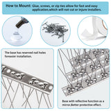 Hausse Stainless Steel Bird Spikes 17 Pack, Squirrel Small Birds Pigeons Crows and Woodpeckers Deterrent Devices Bird Repellent Spikes, Assemble Easily Covers 17 Feet for Outdoor Wall Fence