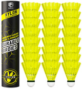 Badminton Birdies - Nylon Bedminton Shuttlecocks for Baseball/Softball Batting Training - Shuttle Balls for Indoor and Outdoor Matches ~ Highly Stable & Durable Plastic badmington Birdie Ball set