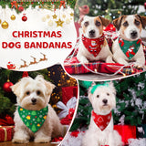 Preboun 100 Pcs Christmas Dog Bandanas Bulk Xmas Bandanas for Dogs Triangle Kerchief Bibs Scarf for Pet Xmas Costume Photo Props Accessories Pet Shops Adoption Events, 25 Styles(19.7 x 13.8 x 13.8)