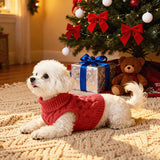 Adboros 6 Pack Warm Small Dog Sweater Puppy Small Medium Warm Cloth in Winter Cable Knitwear Pet Cat Turtleneck Knitted Sweaters Cold Weather for Boy Girl Pet Chihuahua Doggie, Six Colors (L)