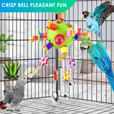 KATUMO Bird Toys, Parrot Pull Spoons Toys for Conure Cage Parakeet Cockatiel Quarker African Grey Mini Macaw Amazon Parrots Cockatoo Small to Medium Birds