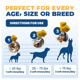 Jope Hip & Joint Supplement for Dogs Large, Medium, Small - Joint Chews w/UC-II® Collagen - Proven Better Than Glucosamine Chondroitin in Canine Health - Veterinarian Formulated, Omega 3 & Curcumin