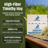 High Desert 2nd Cutting Timothy Hay for Rabbits, Guinea Pigs, Chinchillas and Small Pets, Soft Leafy for Daily Feeding and Digestive Health, Natural Rabbit Food and Guinea Pig Hay for Hay, 4 Lb Box