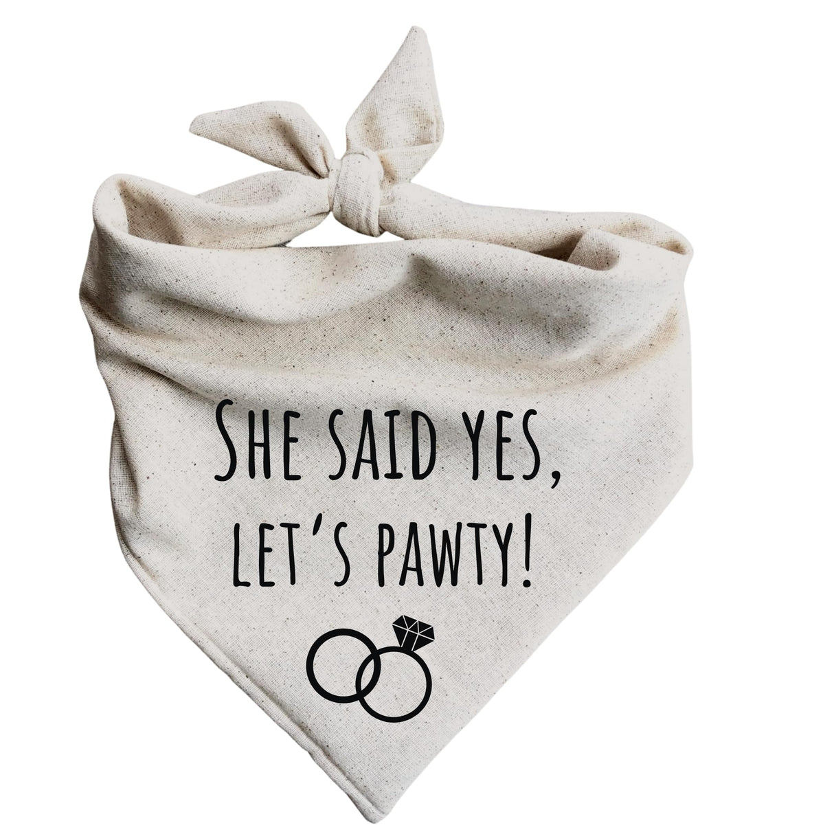 She Said Yes! Let’s Pawty Dog Bandana Engagement Announcement Wedding Party Celebrate pet attite (Medium)