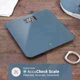 Greater Goods Digital AccuCheck Bathroom Scale for Body Weight, Capacity up to 400 lbs, Batteries Included, Stone Blue