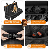 LEHNI Dog Car Seat Cover for Back Seat - Waterproof and Scratchproof Back Seat Cover for Dogs Nonslip Car Seat Cover for Dogs Fits for Cars and SUVs