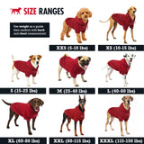 Tuff Pupper Dog Hoodie | Premium Quality Insulated Fabric | Ultra Soft Interior for Superior Comfort | Elastic Cuffs & Drawstring for Warmth | Stretch Fit Suitable for All Breeds (Red, XXS)
