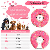 Inflatable Cone Collar for Large Medium Small Dogs, Soft Adjustable Recovery Collar for Dogs Cats,Dog Cone Neck Donut Alternative After Surgery(Pink,Large