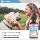 Vitamin D for Dogs | Supports Strong & Health Bones | Vitamin D Supplements for Dogs | Vitamin D Dog | Dog Vitamins and Supplements | Dog Vitamins Multivitamin | Vitamins for Dogs | 1 fl oz