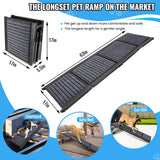 Folding Dog Ramp for Cars, 63"x17" Large Dog Ramp for SUV & Truck, Non-Slip Surface & Side Handle, Portable Pet Ramp