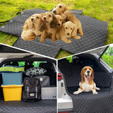 HNCPSY SUV Cargo Liner for Dog Car Seat Cover for Pets Waterproof Cargo Cover Dog Seat Mat for SUVs Sedans Vans with Bumper Flap Protector, Non-Slip, Black 70"x40"
