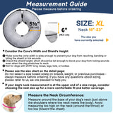 BARKLESS Inflatable Dog Cone, Protective Dog Surgery Collar to Stop Licking Biting Wounds, Patented Soft Donut Cone with Clear Shield, Adjustable Blow-up Collar for Surgery Recovery (Grey, XL)