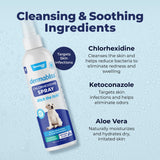 Vetnique Dermabliss Hot Spot Treatment for Dogs - Antiseptic Medicated Chlorhexidine Spray - Vet Recommended for Skin Infections, Hot Spots & Irritation (Hot Spot Spray, 8oz)