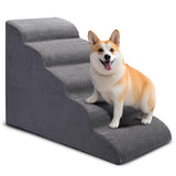 CiWiVOKi Dog Stairs for Bed, 5-Step Dog Steps for Couch and High Bed, Non-Slip Pet Stairs, 24" High Sofa Foam Ramp - Best for Small Pets, Older Cats with Joint Pain