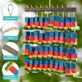 DBNESS Extra Large Bird Toys, 21.6inch XL Macaw African Grey Parrot Chewing Toys, Natural Wooden Block Knots Tearing Toy Parrot Cage Accessories for Big Birds