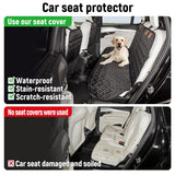 YJGF Dog Car Seat Cover for Back Seat Truck,Truck Back Seat Pet Cover for Dogs,Waterproof Scratchproof Rear Bench Seat Cover Protector (Black, XL)