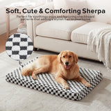 JOEJOY Dog Bed for Medium Dogs, Large Orthopedic Dog Bed with Removable Washable Cover, Cute Modern Plush & Memory Egg Crate Foam Dog Bed, 30 x 20 inch, Grey