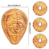DECYOOL 4 Pack Orange Wasp Nest Decoy Hanging Wasp Deterrent for Wasps Hornets Yellow Jackets