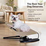 Cat & Dog Rocking Chair - Bouncer Bed for Frenchie, French Bulldog Lounge, Outdoor Portable Foldable Pet Furniture. Adjustable Height, Breathable Mesh, Safety Harness for Small Animals & Puppies
