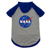PET NASA Hoodie T-Shirt for Dogs & Cats. NASA Logo Dog Hoody Tee Shirt, X-Small, Outer Space Hoodie T-Shirt for Pets Cool Sporty Dog Shirt