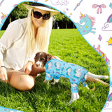 3 Pieces Dog Pajamas Puppy Soft Pets Clothes Dog Jumpsuit for Small Medium Large Pets Cute Apparel Bodysuits for Girl and Boy, 3 Styles(S Fits 3.3-5.5 lbs)