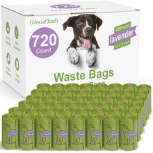Load image into Gallery viewer, 720 Count Lavender Scented 13” x 9”Dog Poop Bags Rolls, Leakproof Strong &amp; Sturdy Waste Bags for Doggie Cat Pet
