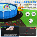 TIXANF 350G/M² Thicker 21FT Pool Liner Pad,Seamless Above Ground Pool Liner,Pre-Cut Heavy Duty Round Pool Liner Pad, Durable Geotextile Material,Puncture Protection,Extend Liner Life(Black)