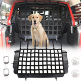 BESTAOO Pet Net Vehicle Safety Mesh Dog Barrier for Jeep Wrangler JK JL 2 Door 4-Door 2007-2026,Rear Seat Isolation Net,Easy to Install,Updated Version