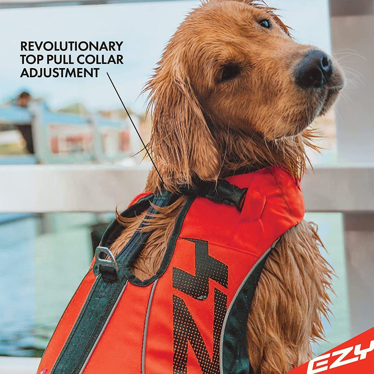EzyDog DFD X2 Dog Life Jacket - Adjustable Swimming Safety Life Vest Preserver with Continuous Neck Flotation, Reflective Trim, & Grab Handle (3XS, Pink)