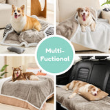 ChiXnuggle Waterproof Dog Blankets for Large Dogs, Reversible Faux Fur & Sherpa Washable Pet Blanket, Soft Pet Throw for Couch Bed Protection, 60"x80", Brown