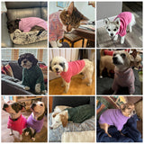 KOOLTAIL Dog Sweater, Fuzzy Thick Super Soft Warm Dog Winter Sweater Turtleneck Pullover for Cold Weather, Knitted Fleece Pet Fall Clothes Coats for Small Medium Large Dogs Puppy Girls Boys Pink ML