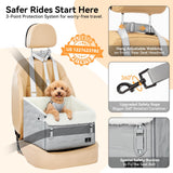 Dog Car Seat for Small Dogs – Patented Safety Buckle, Booster Seat with Safety Leash, Travel Car Seats for Dogs Up to 35 lbs – Secure, Comfortable, Easy Install, Fits Cars/SUVs/Trucks