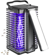 Bug Zapper Outdoor Indoor Solar 4200V Mosquito Zapper with Reading Lamp & 3600V Rechargeable Mosquito Zapper for Indoor Outdoor Patio