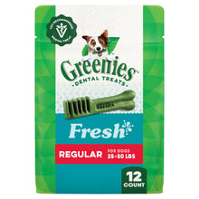 Load image into Gallery viewer, Greenies Veterinarian-Recommended Natural Dental Dog Treats Regular Size, Fresh Flavor, 12 oz. Pack, 12 Count
