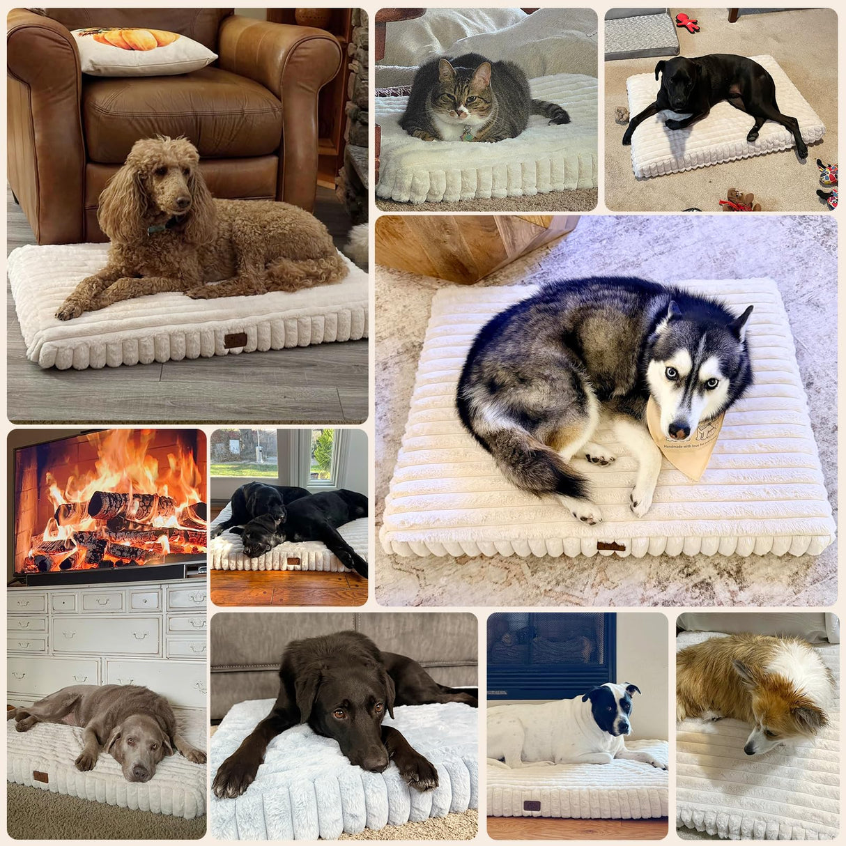 Orthopedic Dog Bed for Extra Large Dog, Waterproof Pet Bed for Crate,Non-Slip Bottom and Egg-Crate Foam with Removable Washable Cover Crate Bed,Grey,41"x27"x4"
