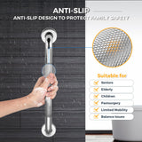 Grab Bars for Shower, 2 Pack 16-Inch Anti Slip Shower Handles for Elderly, Safety Shower Grab Bar, Stainless Steel Handicap Grab Bars for Bathroom (Polished Nickel 1" Diameter)
