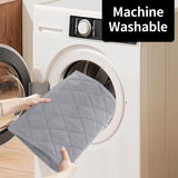 MABOZOO Indestructible Dog Bed, Chew Proof Crate Pad for Aggressive Chewers - Machine Washable Quilted Mat for Small Dogs - Durable Grey Kennel Pad (22x35 in)