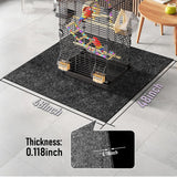 Wibeelee 48 x 48 Inch Large Felt Bird Cage Mat, 3mm Thick Absorbent Felt Surface with Non-Slip Backing, Durable Under Pet Cage Mat for Bird Cages Tear-Resistant & Water-Absorbing Pad