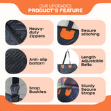 Hard Bottom Back Seat Extender for Dogs – Waterproof Quilted Dog Hammock with Side Protection, Non-Slip, Heavy Duty Pet Seat Cover for Cars, SUVs & Trucks