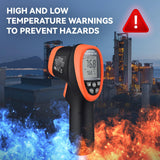 SURLABA Infrared Thermometer with Bluetooth, High Temp Thermometer Pyrometer IR Temperature Gun -58℉- 2732℉ (-50℃ to 1500℃),30:1 Distance Spot Ratio, Dual Laser and Flashlight（NOT for Human）